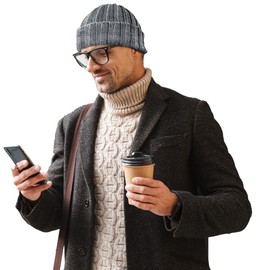 TINKUY Peru Alpaca Wool Men's & Women's Warm Soft - Cuffed Slouchy - Beanie Hat, Grey Dark