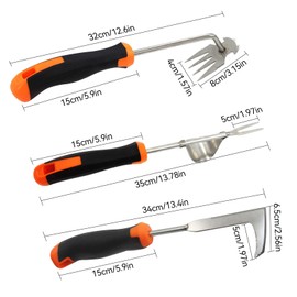 Ttarxug 3 Pack Weed Puller Tool, Portable Weeding Tool, Rubber Handle Weeding Artifact Tool for Backyard Farm Planting