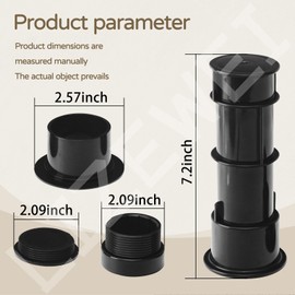 LIZEWEI US105 Umbrella Stand with Sleeve and Center Cap W/Umbrella Stabilizer Adapter (1.5-1.75) for Umbrellas Volleyball Poles and Tiki Torches and Outdoor Patio Deck