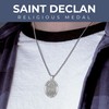 PicturesOnGold.com Saint Declan Oval Religious Medal EXCLUSIVE - Sterling Silver