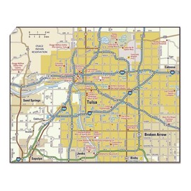 Media Storehouse Print 10"x8" (25x20cm) - Tulsa Area Map Print 2010 Reference Edition (14431629)