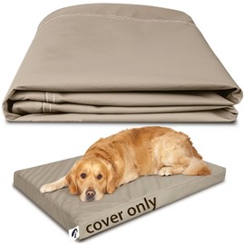 Indestructible Dog Bed Cover, Leather Waterproof Hair Resistant Replacement for Zipper Pet Beds Covers, Washable Easy Clean Dogs Bed Liner