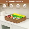 KIRIGEN Wood Tea Organizer 12 Compartments Tea Bag Holder Wooden
