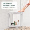 Waterproof Corner Shower Stool for Inside Shower, Poly Lumber Shower