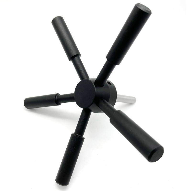 YOSEC 5 Spoke gun safe handle with black matte finish