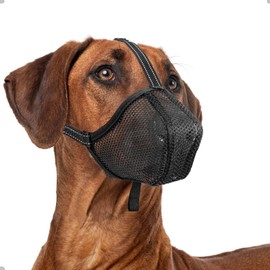 Dog Muzzle for Dogs, Soft Mesh Muzzle Adjustable Fit for Puppy Small Medium Large Dogs, Mouth Cover Anti- Biting Anti-Chewing, Breathable(S, Black)