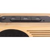 Karlsson Retro Bamboo Alarm Clock Radio, Wood, Green, 40 x