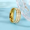 Yimofy Cubic Zirconia Love Rings for Women 18K Gold Plated