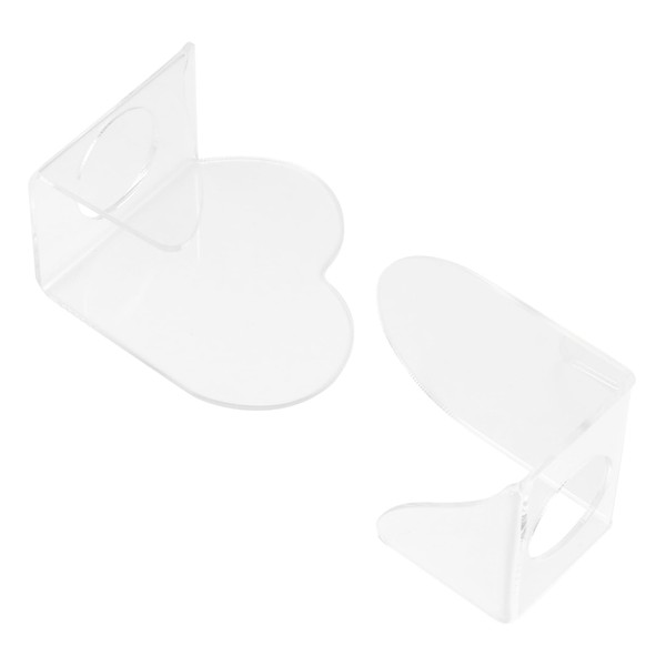 WOONEKY 2pcs Acrylic Handheld Palette for Mixing Foundations Lipsticks and