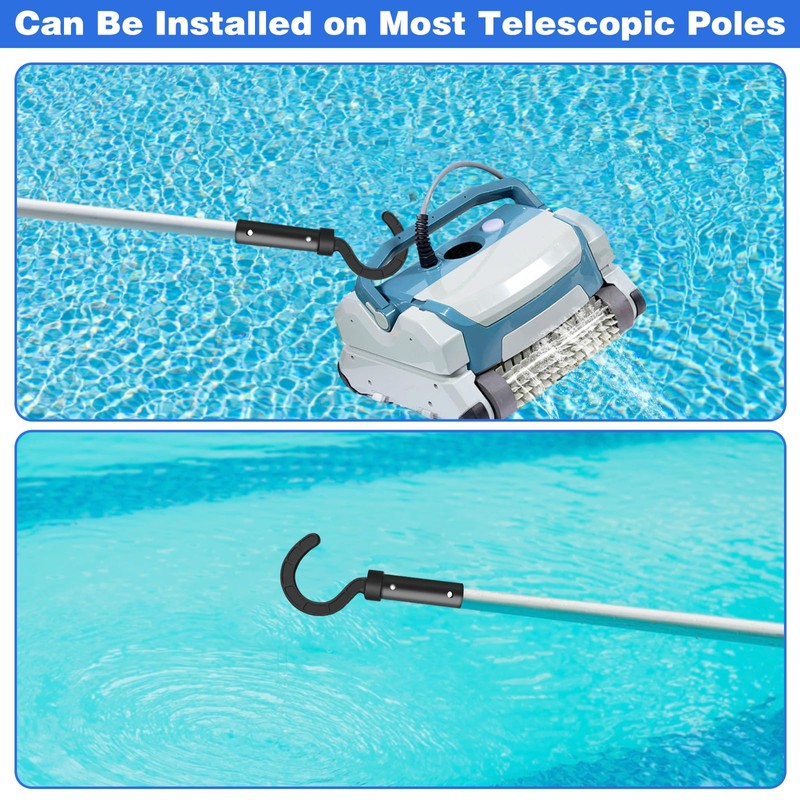 HINGTAI Pool Retriever Hook for Robotic Pool Cleaner Accessories, Black