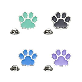 Cute Cat Paw Print Brooches Set for Women Teen Girls Kitten Puppy Animal Pet Enamel Brooch Pin Lapel Badge Jackets Hat Backpacks Shirt, Metal, New