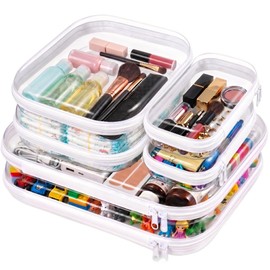 Clear Hard Shell Zipper Case,Diaper Bag Organizer Pouches Set