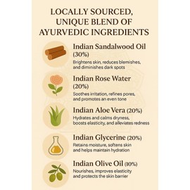 ZOHVIA Sandalwood Soap Bar – Indian Ayurvedic Face & Body Cleanser with Aloe Vera, Rose Water, Glycerine & Olive Oil – Handmade Herbal Glow Soap for Men & Women – All Skin Types – 4.4oz Natural Bar