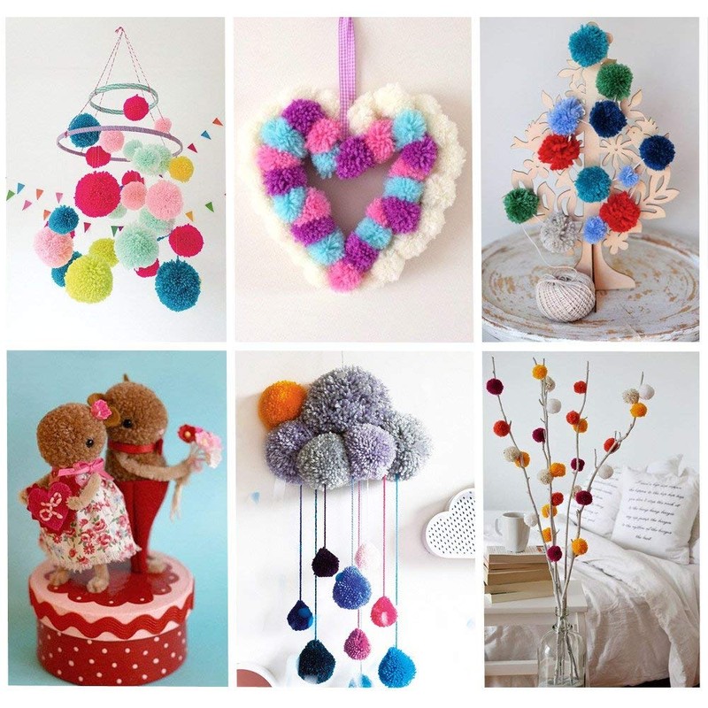 Pom pom Maker, 4 Sizes Pom-pom Maker Fluff Ball Weaver