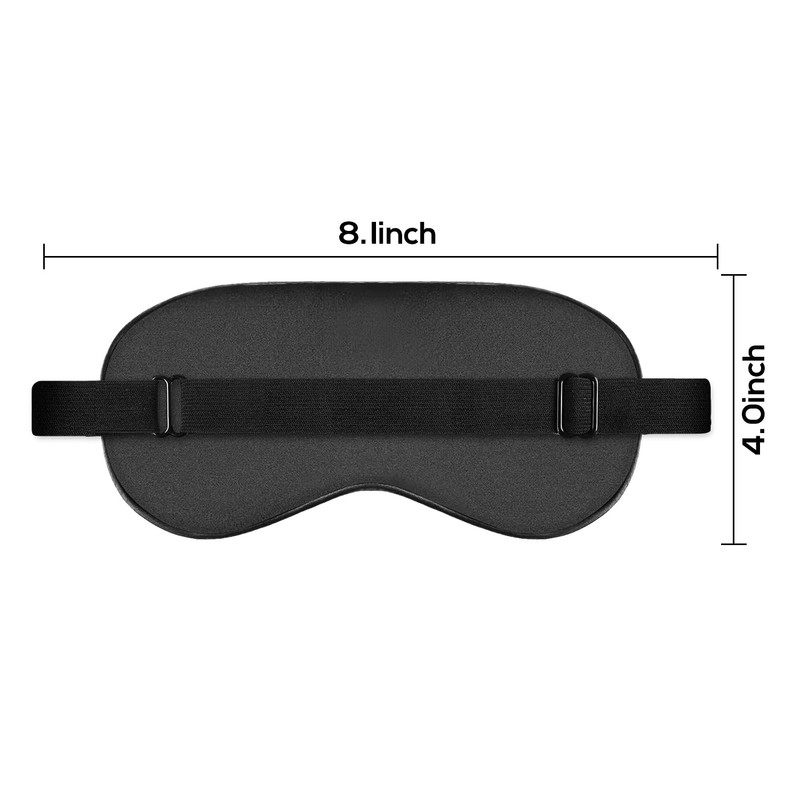 Ukissim Silk Sleep Mask, Adjustable Soft Eye Cover for Comfortable