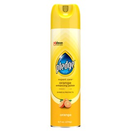 Pledge Enhancing Polish, Wood & Furniture Spray, Orange Scent, 9.7oz