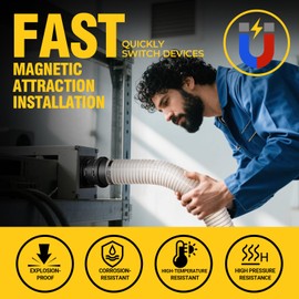 Joinerjetly 4 Inch Magnetic Dust Collection Fittings with Interlock, Starter Kit for Dust Collector and Shop Vacuums, Quickly Connect Hose to Machine Port, 1Pack