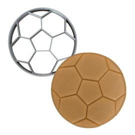 Moose Goods Soccer Ball Cookie Cutter 3" Inch Sports Cookie Cutters Shapes & Stamp, Soccer Cookie Cutter for DIY Baking Supplies (3 Inch)