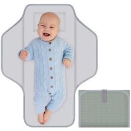 Portable Diaper Changing Pad for Baby & Toddler Waterproof Foldable Baby Changing Mat Built-in Pillow, Travel Infant Changing Pads for Moms Baby Changer Machine Washable