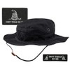 Tactical Patches & Boonie Hat Bundle - Black - Gadsden/Don’t