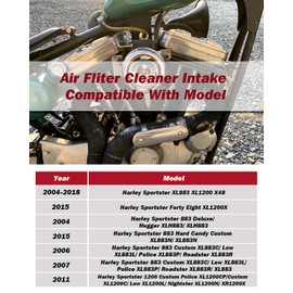 NATGIC - Kit de Repuesto de Filtro de Aire para Motocicleta Harley Sportster XL883 XL1200 X48 2004-2018,Rojo y Morado (Paquete de 1)