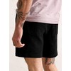 JMIERR Men's Waffle Shorts Summer Leisure Stretch Elastic Waist with