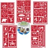 Animal Reusable Stencils 5 Pack: Horses, Sea Creatures, Farm Animals,