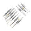 10 Pcs Castroviejo Forceps 4" 0.3mm Tying 1x2 Micro Stainless