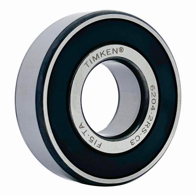 2PACK TIMKEN 6204-2RSC3 Double Rubber Seal Bearings 20x47x14mm,Pre-Lubricated and Stable