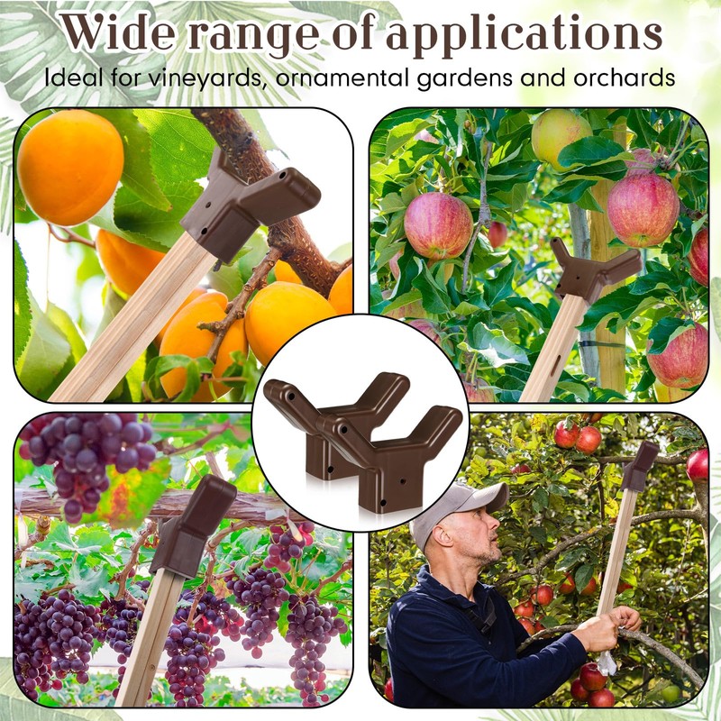 2 Pcs Tree Branch Supports Plastic Brace for Orchards, Brown