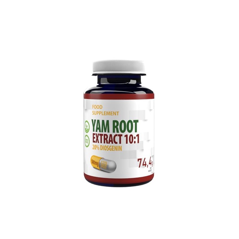 Yam Root 5,000mg Equivalent (500mg of 10:1 Extract) 120 Vegan