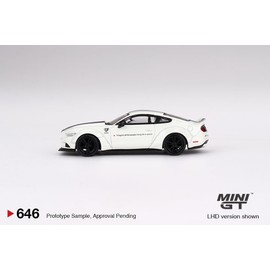 True Scale Miniatures Model Car Compatible with Ford Mustang GT LB-Works White Limited Edition 1/64 Diecast Model Car MGT00646