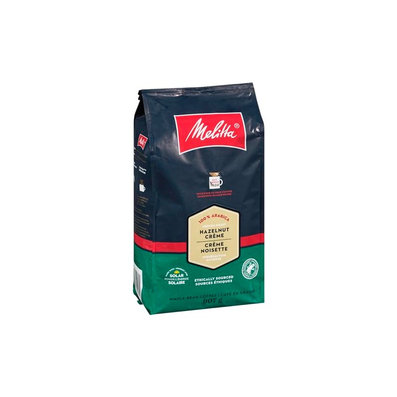 Melitta Hazelnut Cream Whole Bean Coffee, Medium Roast, Rainforest Alliance