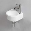 Wall Hung Basin Sink Small Cloakroom Basin Rectangle Ceramic Wash