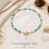 Beaded Necklace for Women Turquoise Pearl Necklace Pearl Pendant Gold