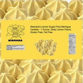 Niamara's Lemon Sugar-Free Meringue Cookies - 1 Ounce, Zesty Lemon Flavor, Gluten Free, Fat Free