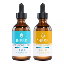 1ness 2pk 1ness Water Treatment Drops - Glass Bottles - 2oz Citric & HCL Kits