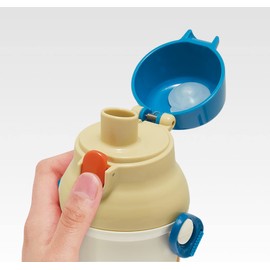 Skater PSB5SANAG-A Children's Plastic Water Bottle, 16.9 fl oz (480 ml), Antibacterial, Working Car, Boys, Made in Japan