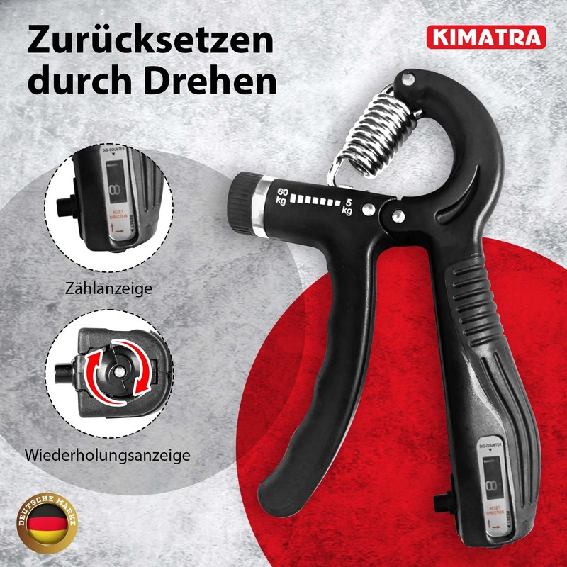 KIMATRA 2-Piece Grip Strength Trainer Set from 5 kg to
