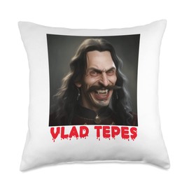 Vlad Tepes since 1431 Dracula Vampire Transylvania Vampire Throw Pillow, 18x18, Multicolor
