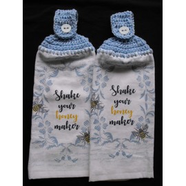 SHAKE YOUR HONEY MAKER - HANGING KITCHEN TOWELS - SET OF 2