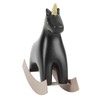 Rocking Horse Statue Black Small 13.5x4.5x14.5cm/5.3x1.8x5.7 Decorative Horse Sculpture Crafts