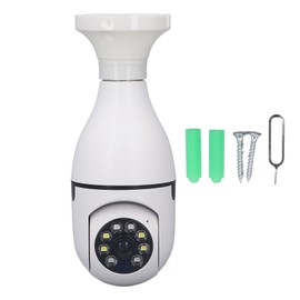 Wireless Light Bulb Camera 360 Degree Auto Tracking Recording 2 Way Voice Night Vision Wifi Surveillance Camera 110‑