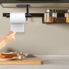 Kitchen Roll Holder, No Drilling, Kitchen Roll Holder, Black, Stainless