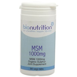 Bio Nutrition MSM 1000mg - Joint & Bone Health Supplement - 90 vegi-tabs