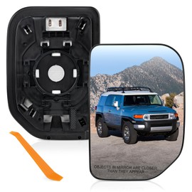 TOP-MAX Passenger Side Mirror Glass Replacement For Toyota FJ Cruiser 2007 2008 2009 2010 2011 2012 2013 2014, Right Heated Rearview Convex Mirror Glass with Backing Plate Replace#8793135A00