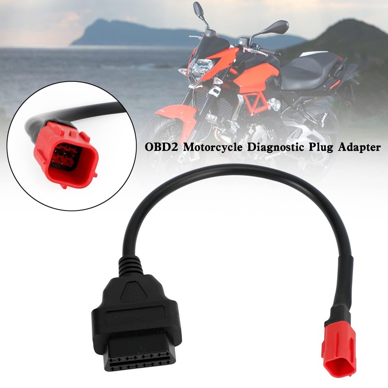 Frezon OBD2 Motorcycle Cable Fit For Honda 6 Pin Plug