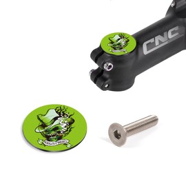 Chooee Bicycle Stem Headset Cap MTB Aluminium Jigsaw Headset Cap with Screws for Road Bikes MTB 1 1/8 Stems and Forks GHD