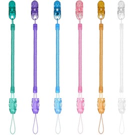 6 Pack Pacifier Clip with Adjustable Spring, Baby Toy Clips Retractable Chain BPA-Free, Lightweight, High Chair Toys Straps Stroller Accessories Toddler Car Seat Toys Baby Travel Essential