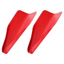 sourcing map 2pcs Draining Tool Oil Funnel 14.8" x 6.9" Soft Leather Flexible Reusable Drain Oil Funnel for Trucks Motorcycles Automobiles, Red